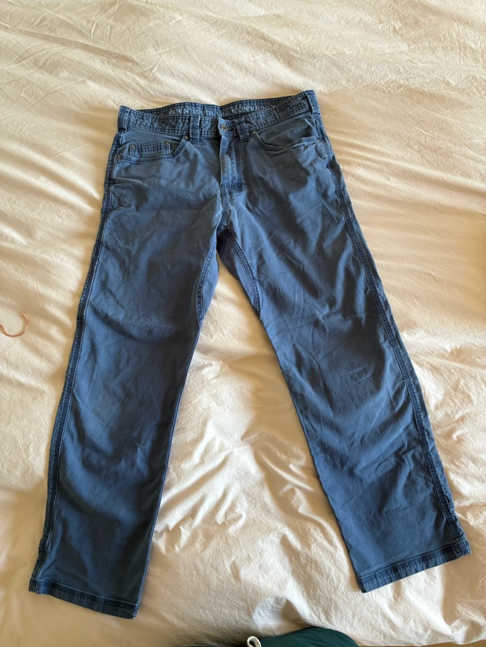 Prana - Men's Blue Casual Straight Leg Pants